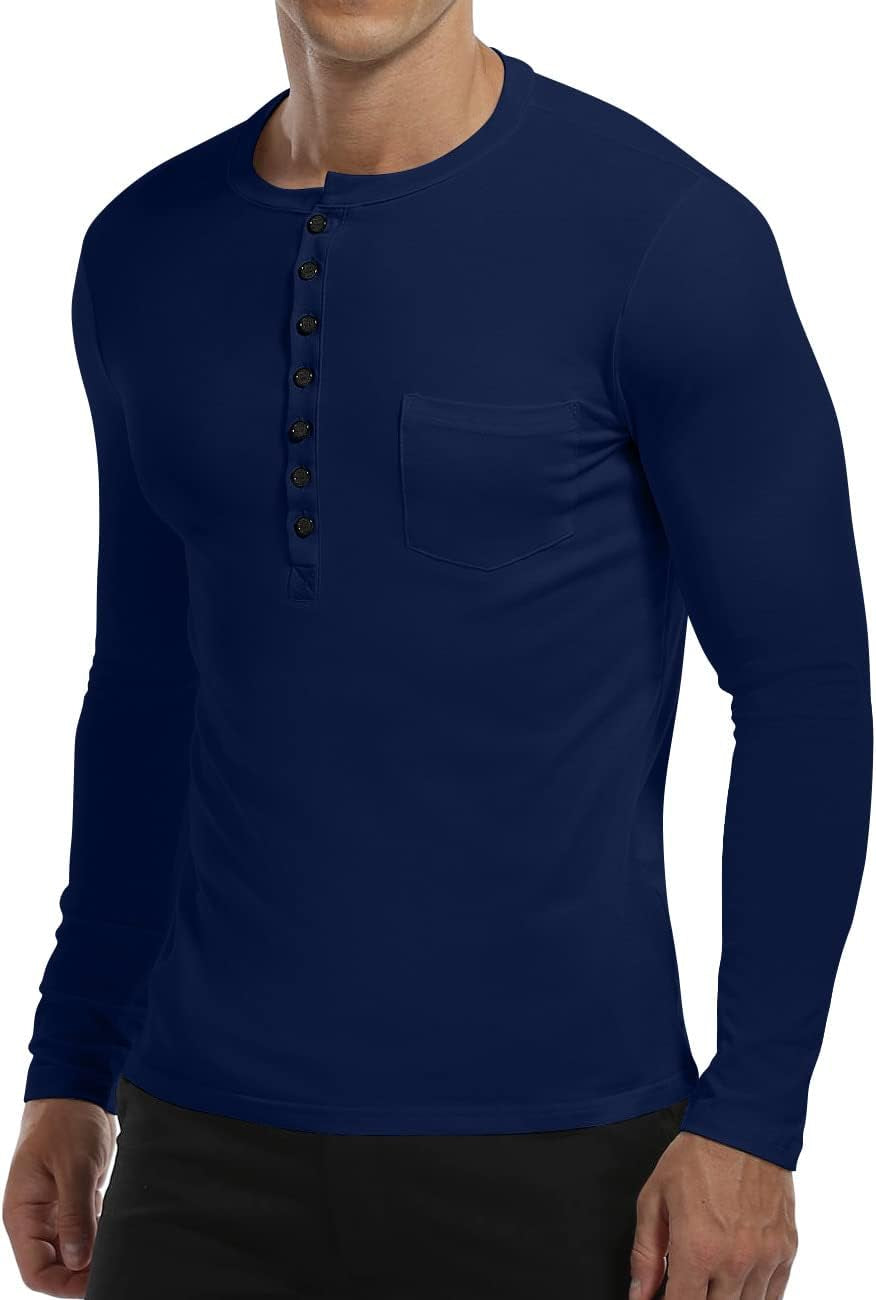 Men's Casual Slim Fit Henley T-Shirt - Perfect for Summer Style!