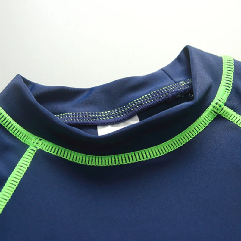 Children's UV Protection Short Sleeve Swim T-Shirt Rashguard for Boys and Girls, Ages 3-11
