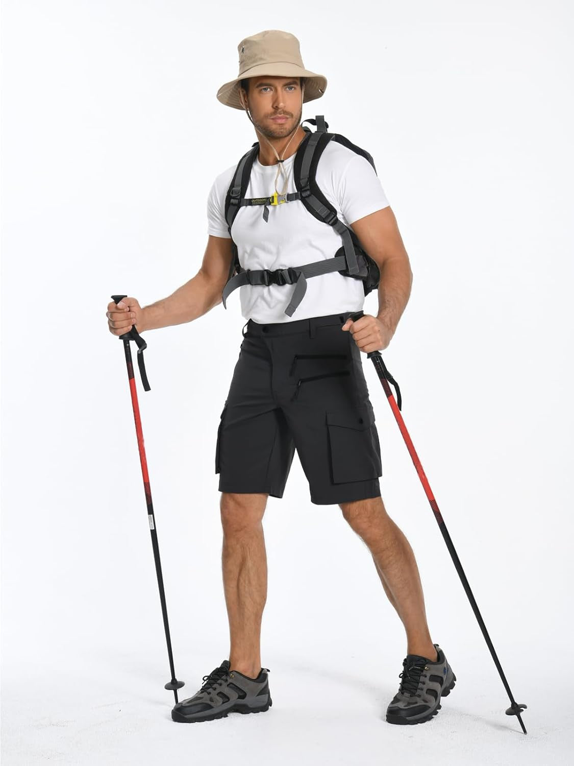Men's Quick-Dry Stretch Mountain Bike Shorts with Zipper Pocket - Perfect for Cycling and Outdoor Adventures