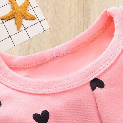 Adorable Infant Girls' 2-Piece Long Sleeve Top and Pants Outfit Set