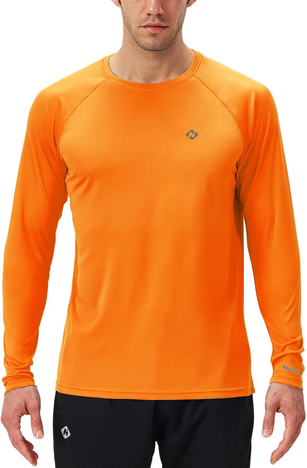 NAVISKIN Men's UPF 50+ Long Sleeve Rash Guard - Lightweight, Quick Dry Swim Shirt for Ultimate Sun Protection