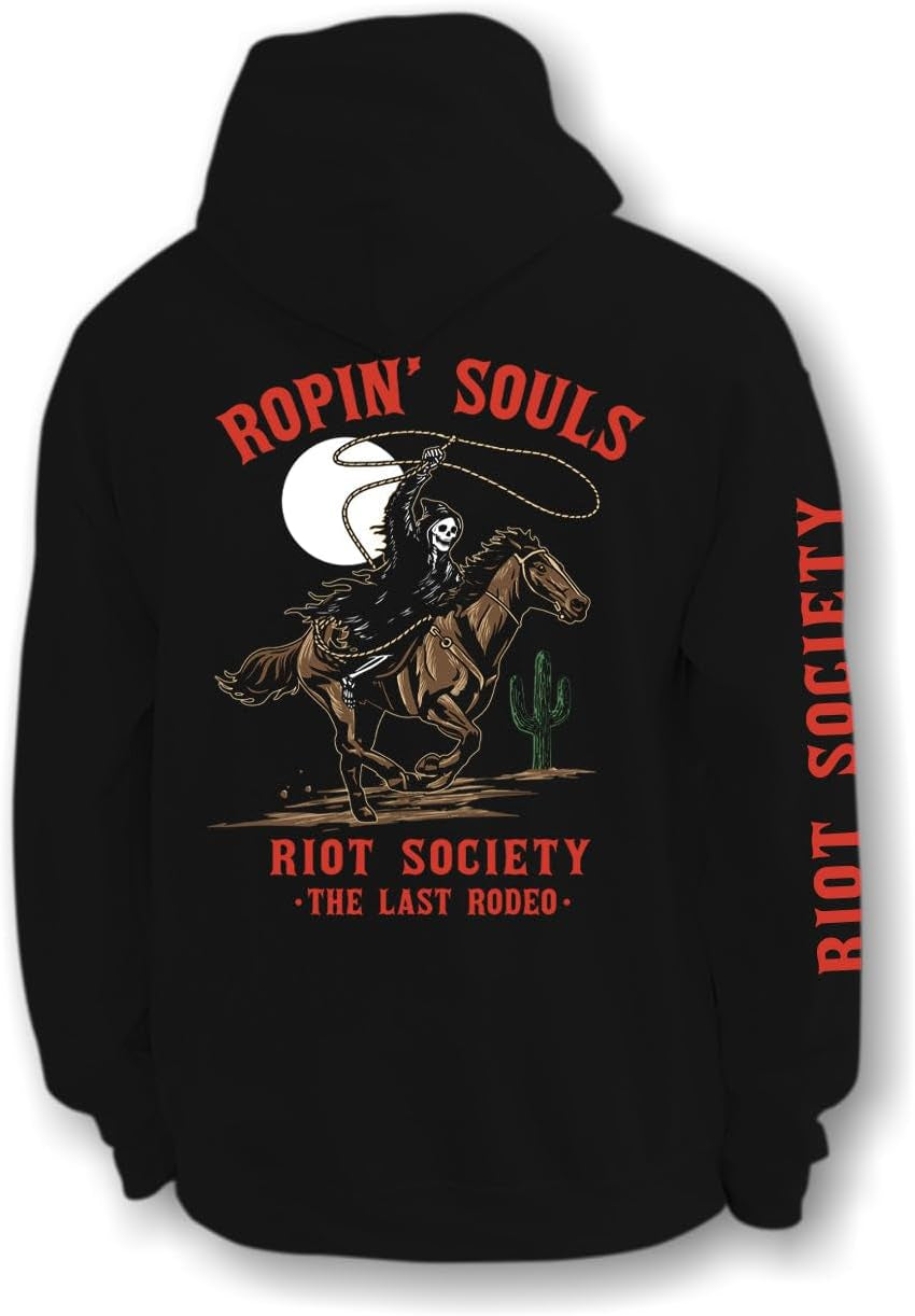 Riot Society Men's Graphic and Embroidered Hoodie