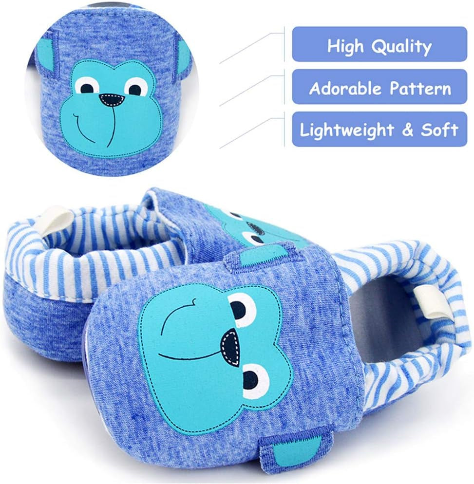 Timatego Non-Skid Infant Moccasins - Perfect First Walker House Shoes for Boys & Girls (6-24 Months)