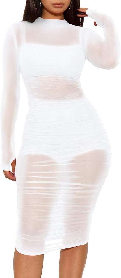Sophisticated Long Sleeve Birthday Dress with Diamond Accents for Evening Events and Celebrations