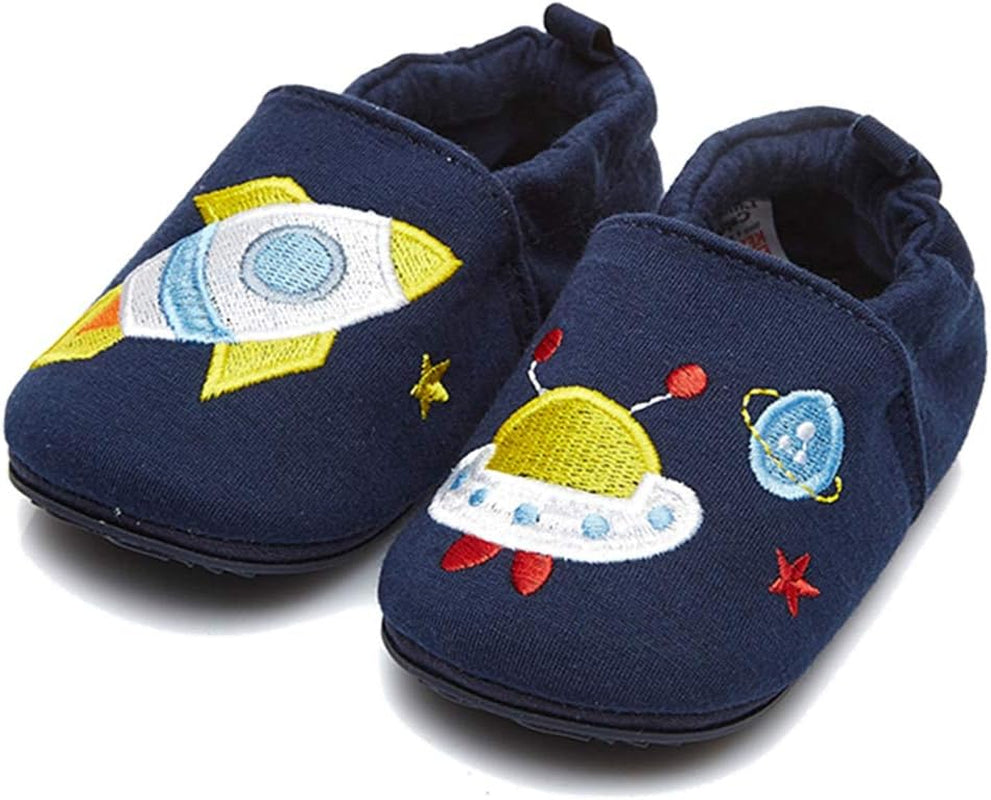 Timatego Non-Skid Infant Moccasins - Perfect First Walker House Shoes for Boys & Girls (6-24 Months)