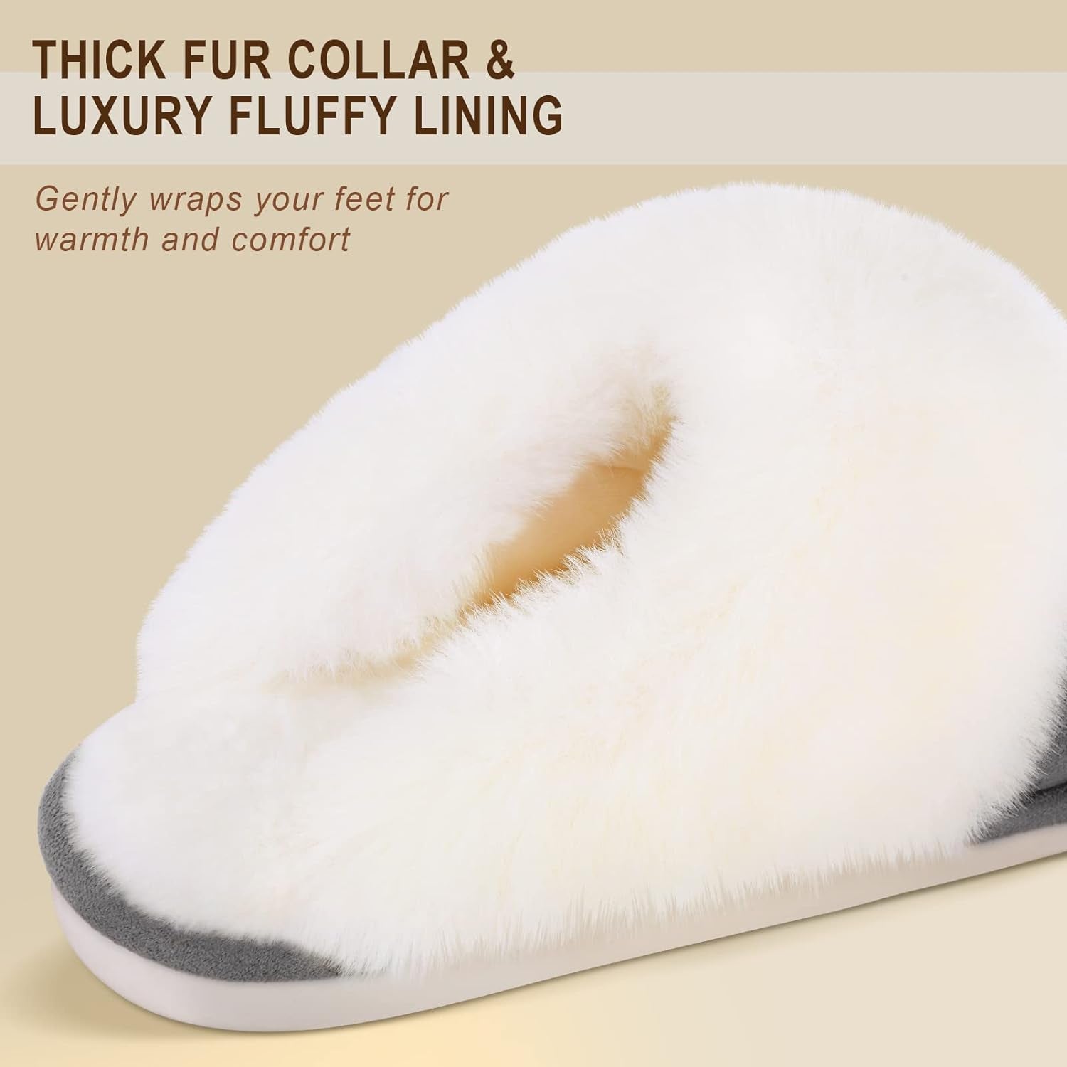 Parlovable Women's Memory Foam Slippers - Cozy Fuzzy House Shoes with Anti-Skid Sole for Versatile Indoor and Outdoor Comfort