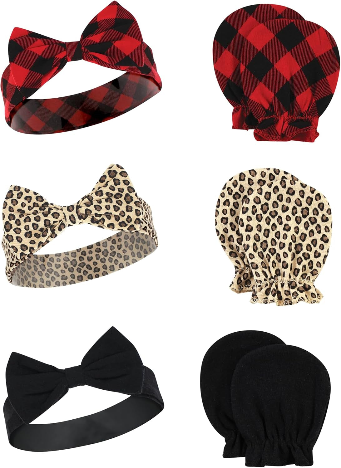 Adorable Hudson Baby Girls' Cotton Headband and Scratch Mitten Set for Ultimate Comfort and Style