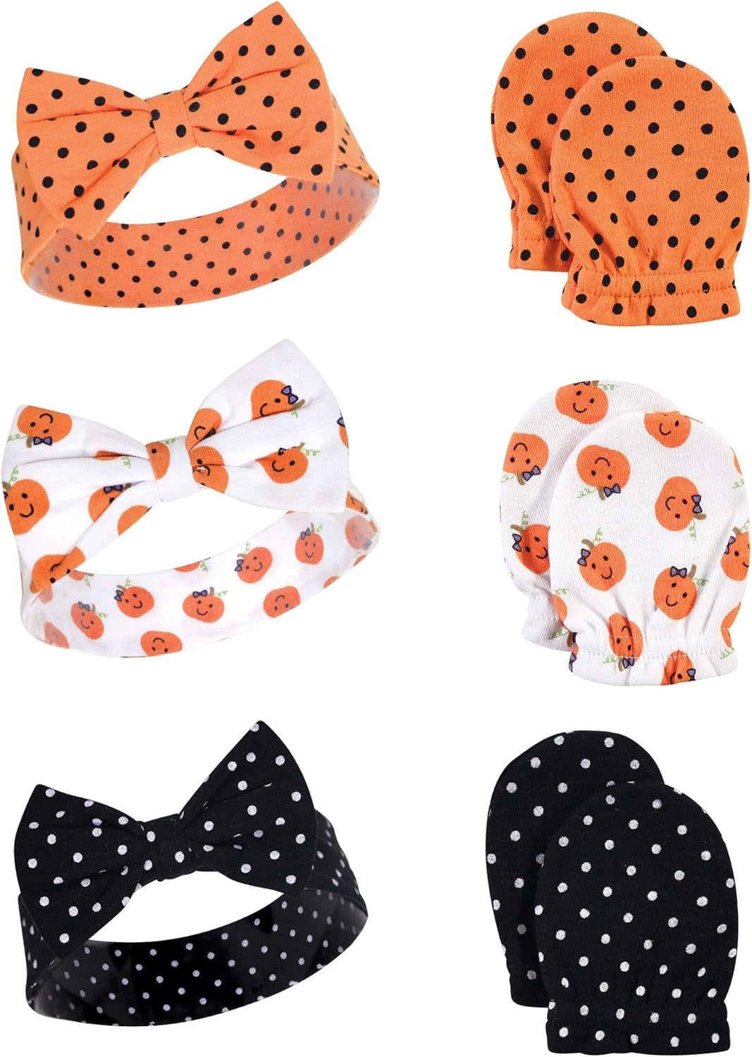 Adorable Hudson Baby Girls' Cotton Headband and Scratch Mitten Set for Ultimate Comfort and Style