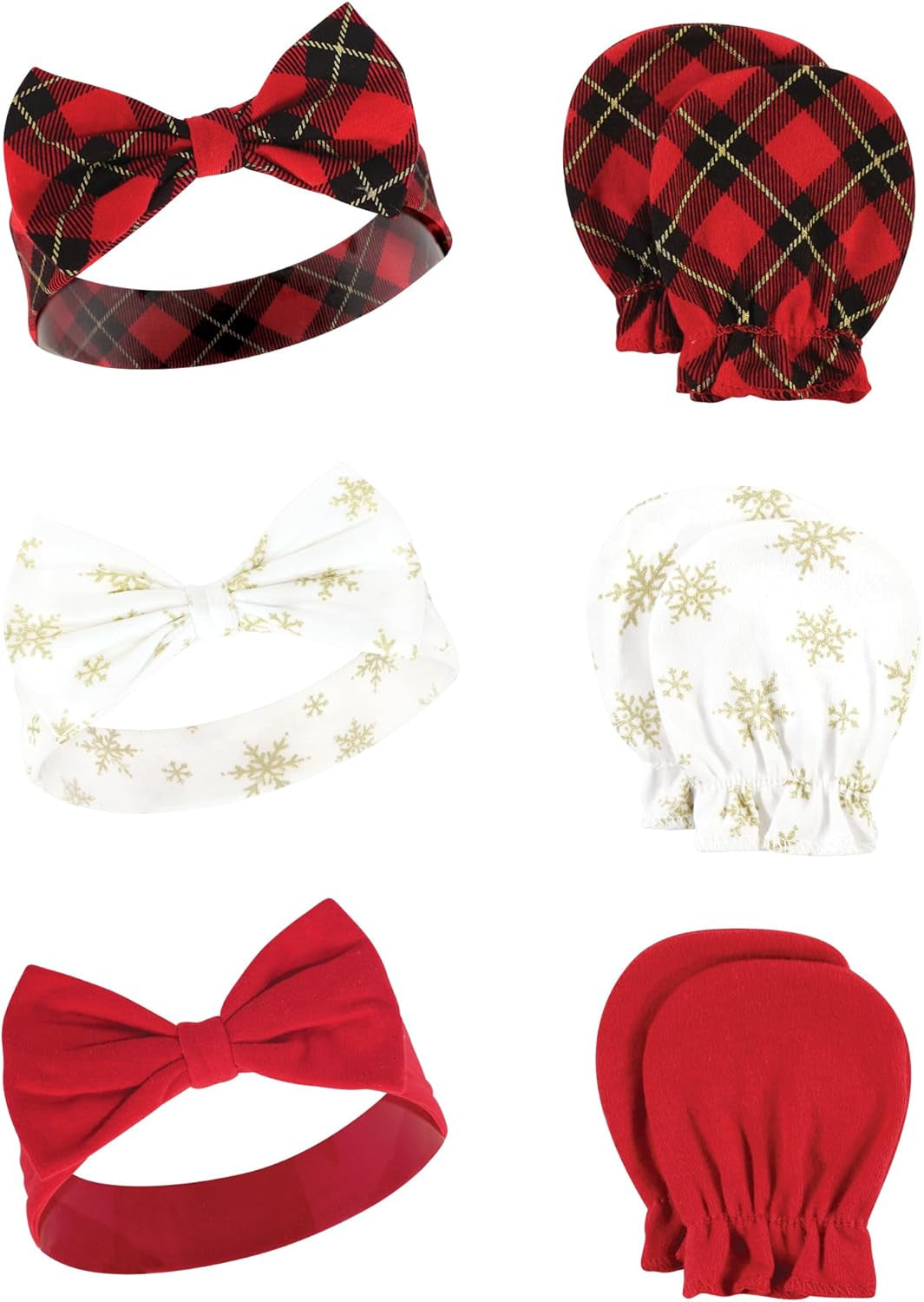 Adorable Hudson Baby Girls' Cotton Headband and Scratch Mitten Set for Ultimate Comfort and Style