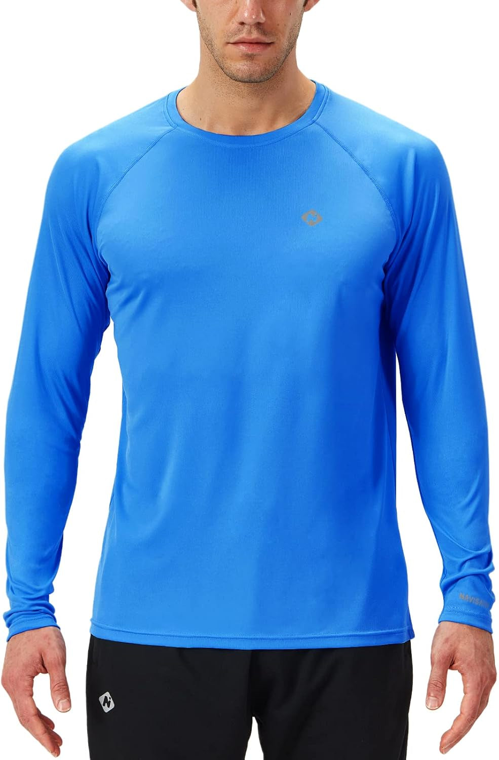 NAVISKIN Men's UPF 50+ Long Sleeve Rash Guard - Lightweight, Quick Dry Swim Shirt for Ultimate Sun Protection