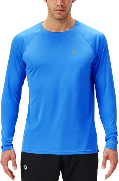 NAVISKIN Men's UPF 50+ Long Sleeve Rash Guard - Lightweight, Quick Dry Swim Shirt for Ultimate Sun Protection