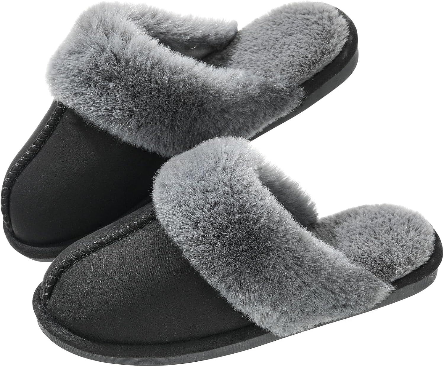 Parlovable Women's Memory Foam Slippers - Cozy Fuzzy House Shoes with Anti-Skid Sole for Versatile Indoor and Outdoor Comfort