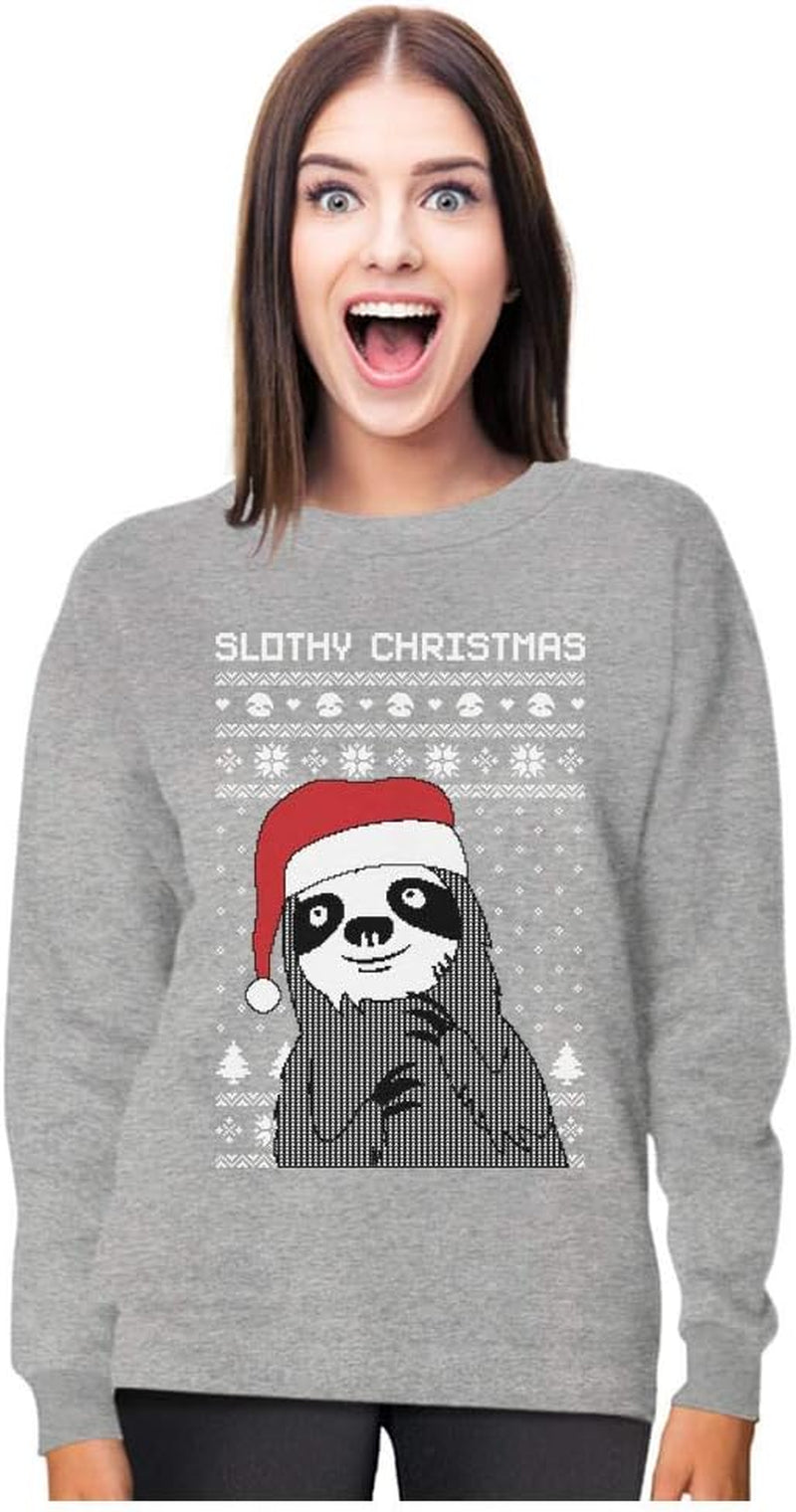 Tstars Women's Sloth-Inspired Holiday Sweater