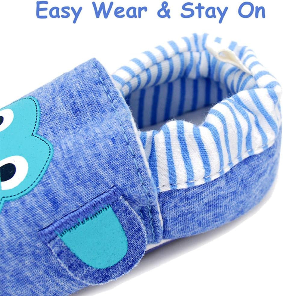 Timatego Non-Skid Infant Moccasins - Perfect First Walker House Shoes for Boys & Girls (6-24 Months)