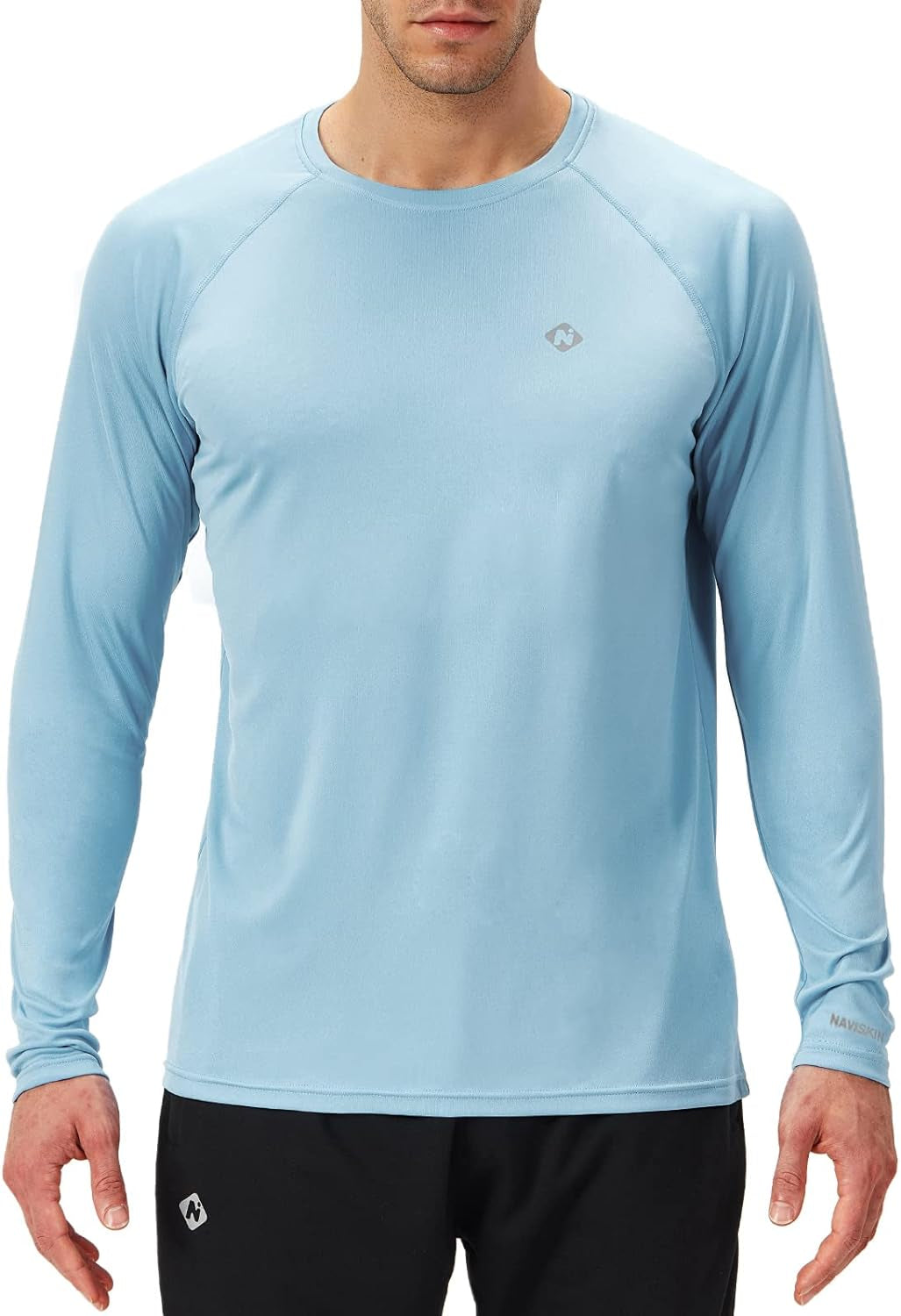 NAVISKIN Men's UPF 50+ Long Sleeve Rash Guard - Lightweight, Quick Dry Swim Shirt for Ultimate Sun Protection