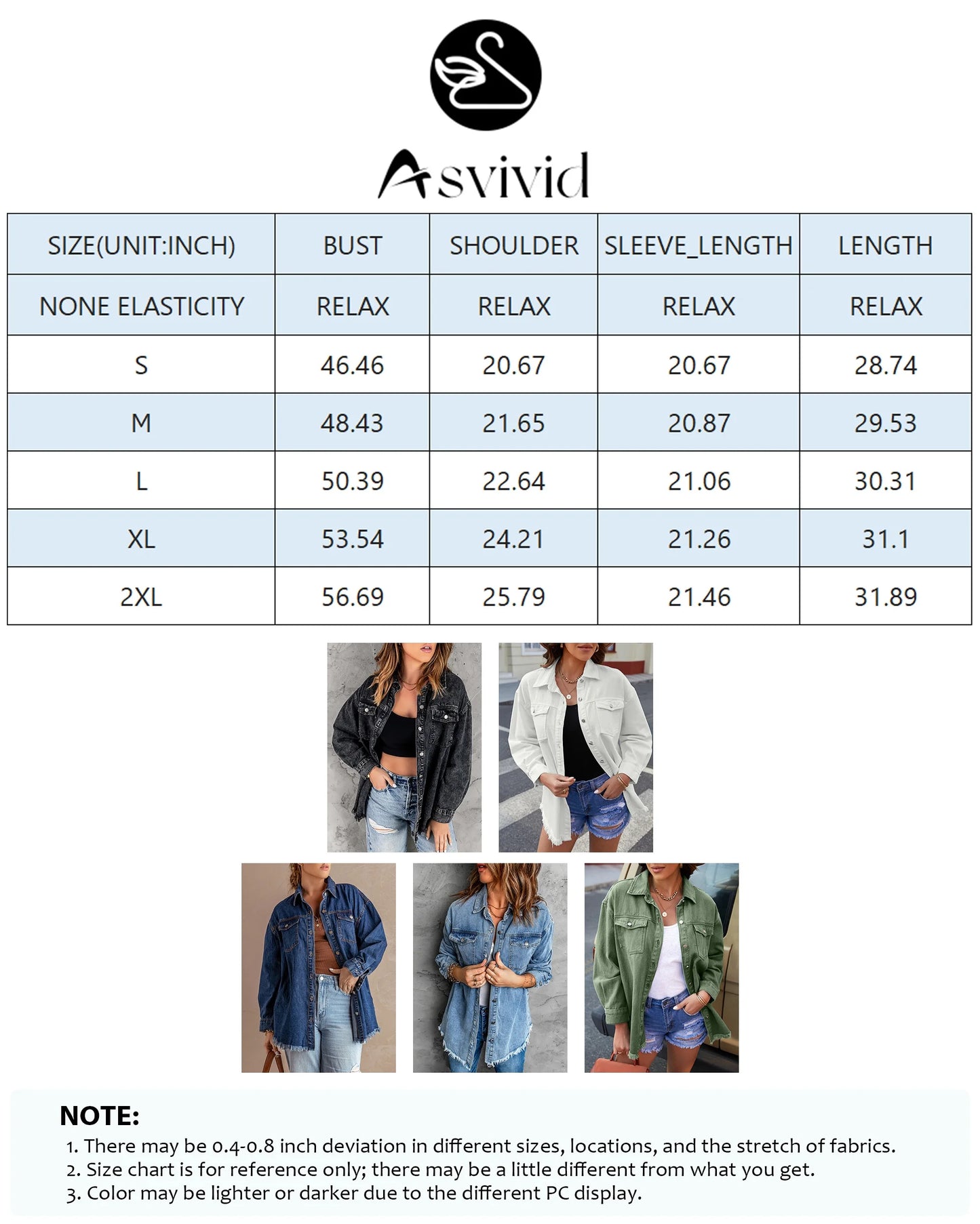 Women's Casual Long Sleeve Denim Jacket - Distressed Button-Down Boyfriend Shacket in Green