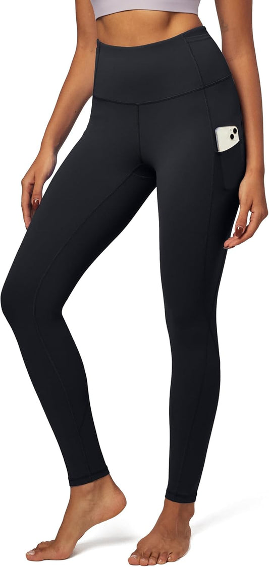 IUGA Women's High-Waisted Yoga Pants with Pockets - Tummy Control Compression Leggings for Fitness and Running