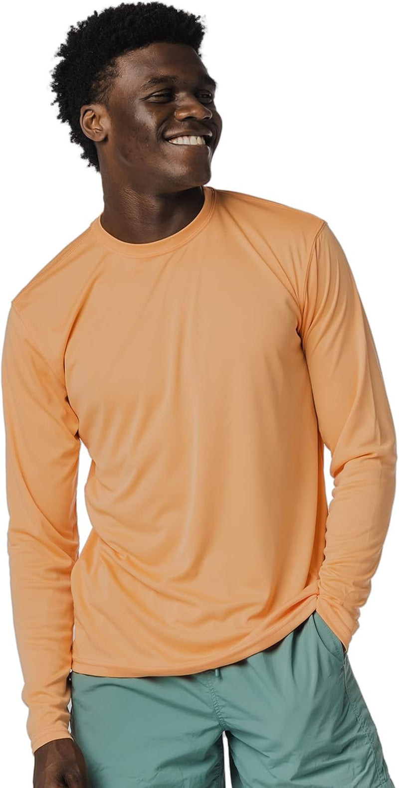 Men's Long Sleeve Outdoor T-Shirt - UPF 50+ UV Protection for Fishing, Running, Hiking & Swimming