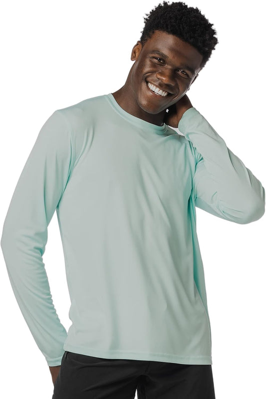 Men's Long Sleeve Outdoor T-Shirt - UPF 50+ UV Protection for Fishing, Running, Hiking & Swimming