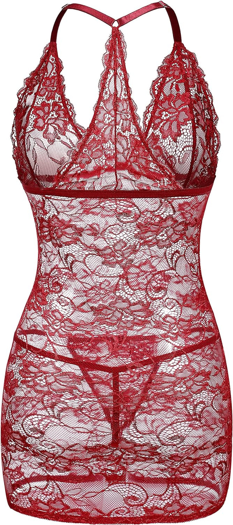 Gladiolus Women's Lace Chemise Sleepwear - Elegant Bodycon Teddy Dress Available in Sizes S-XXL