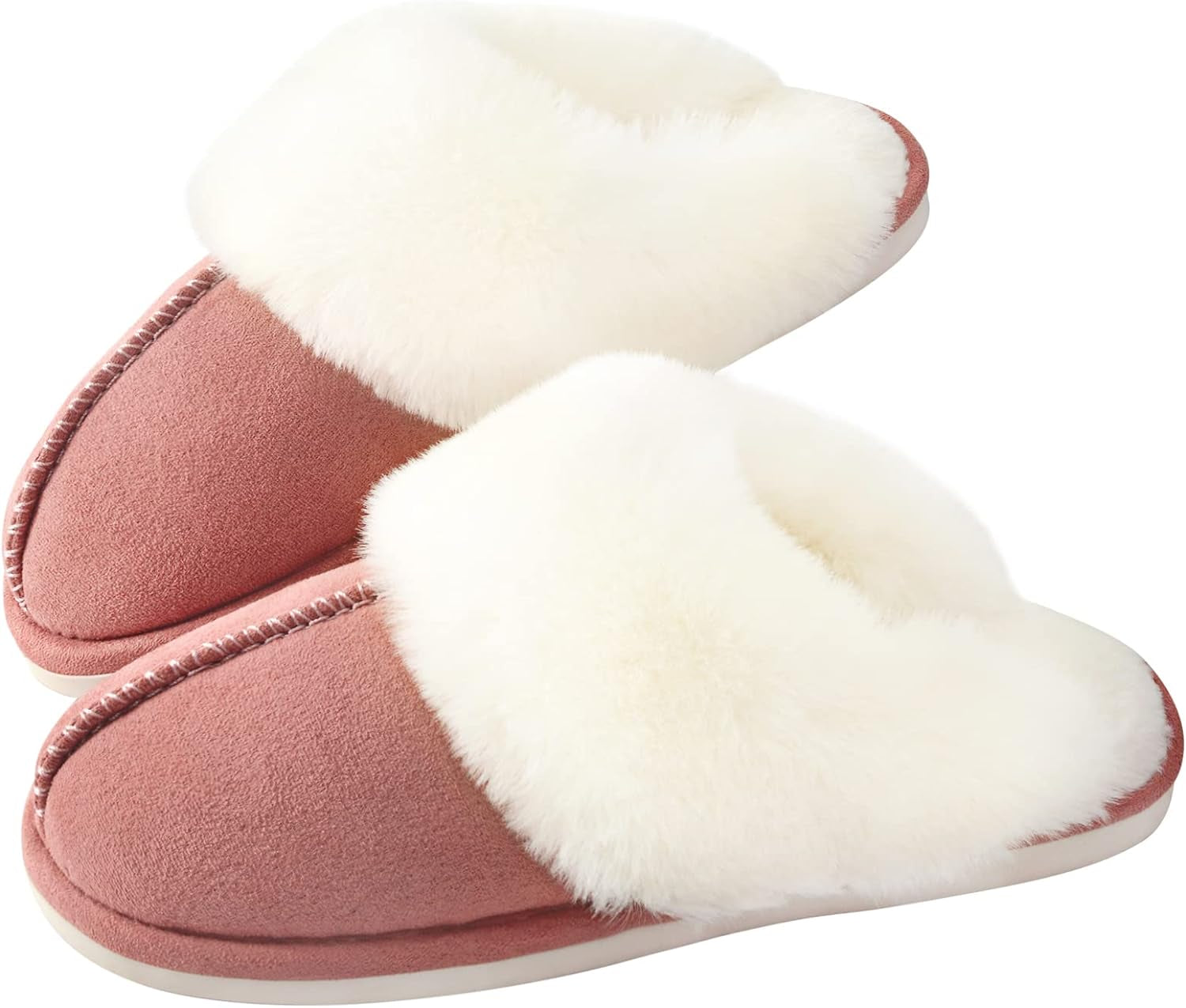 Parlovable Women's Memory Foam Slippers - Cozy Fuzzy House Shoes with Anti-Skid Sole for Versatile Indoor and Outdoor Comfort
