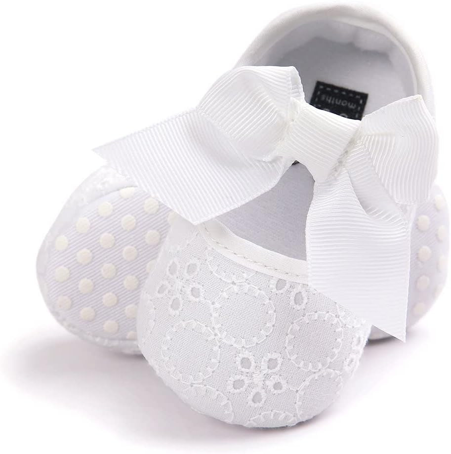 Adorable Baby Girls' Princess Bowknot Soft Sole Crib Sneakers