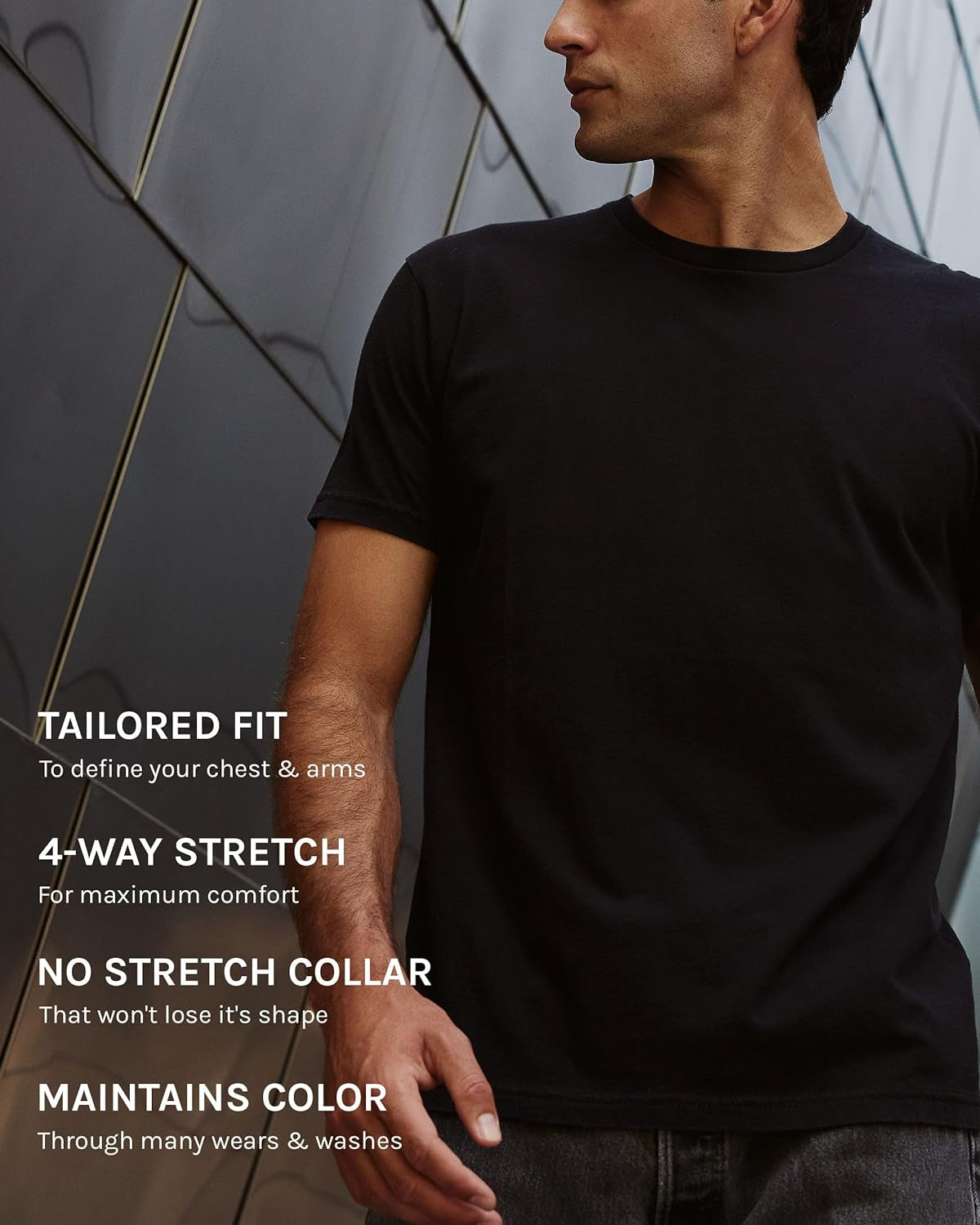 Elevate Your Wardrobe with INTO the AM Men's Soft Fitted T-Shirt Packs - Classic Short Sleeve Crew Neck Tees in Sizes S - 4XL