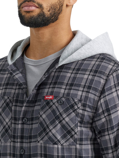 Men's and Big Men's Heavyweight Hooded Shirt Jacket, Available in Sizes S-5XL