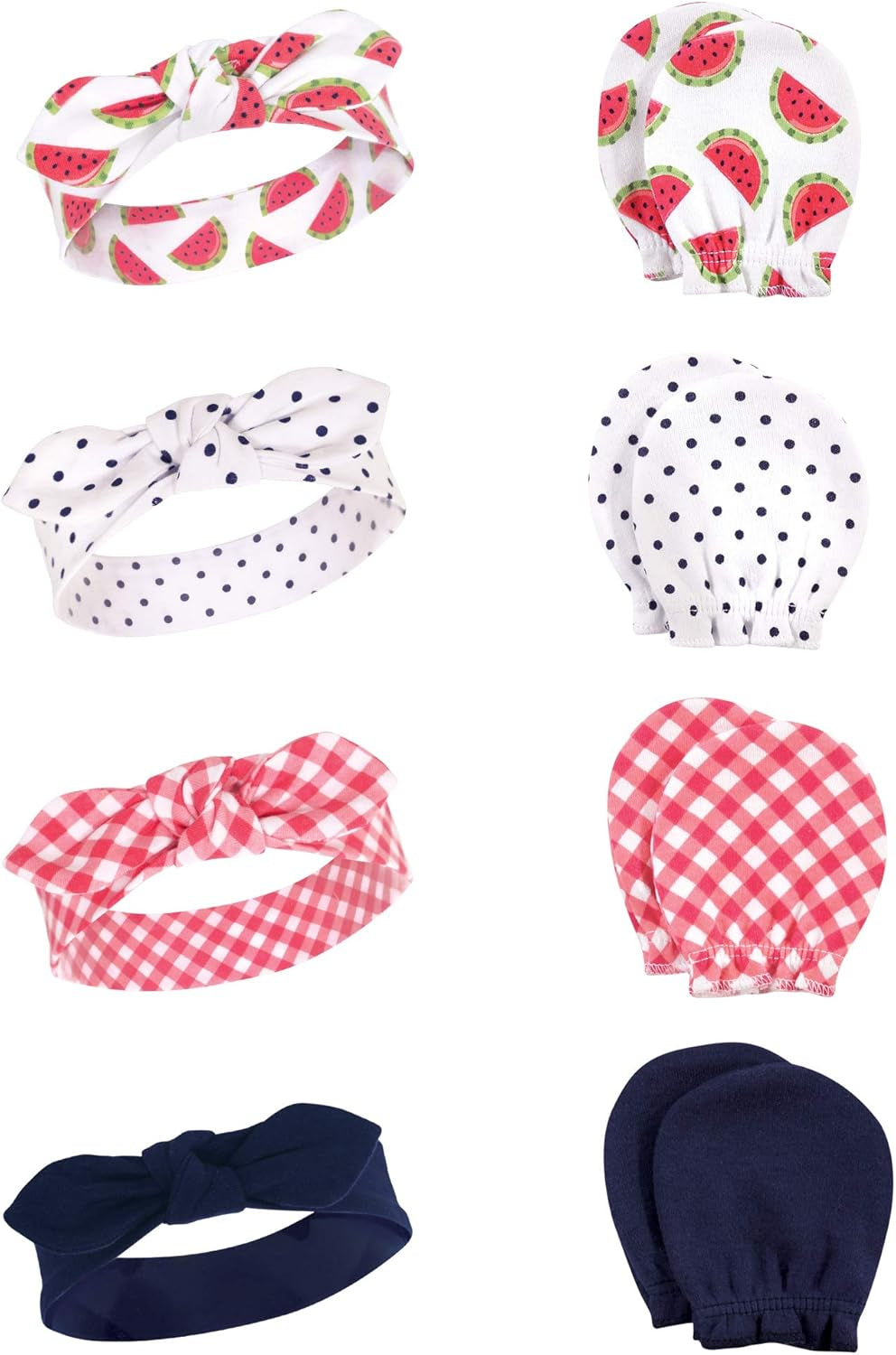 Adorable Hudson Baby Girls' Cotton Headband and Scratch Mitten Set for Ultimate Comfort and Style