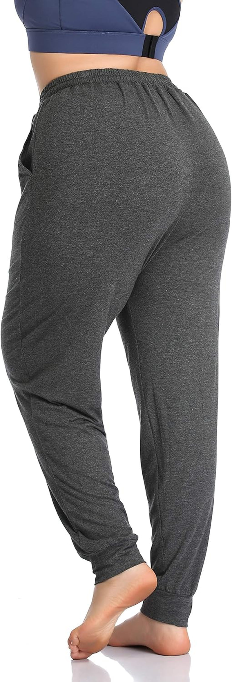 ZERDOCEAN Women's Plus Size Casual Lounge Yoga Pants - Comfortable Relaxed Joggers Featuring Drawstring and Pockets