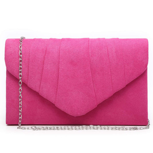 Elegant Pleated Envelope Clutch - Perfect Evening Bag for Weddings and Parties