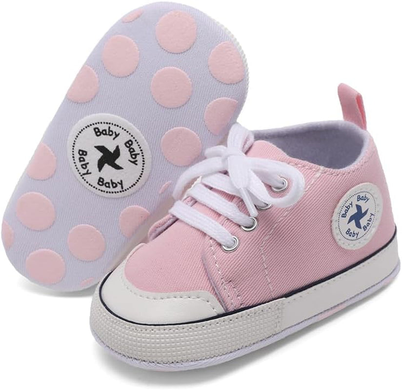 Cozy High Top Denim Sneakers with Soft Anti-Slip Sole for Newborns and Infants