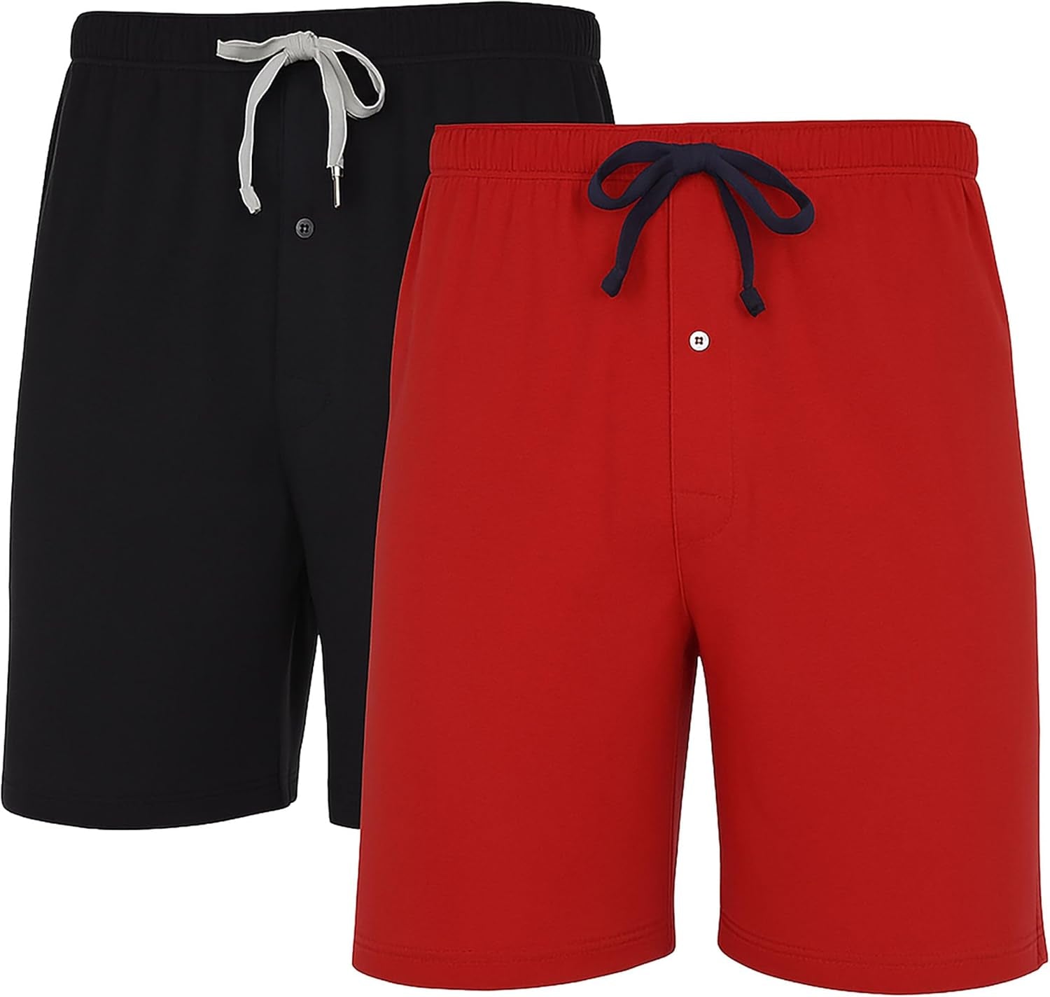 Hanes Men's 2-Pack Cotton Sleep Shorts - Comfortable & Breathable Loungewear with 7.5" Inseam