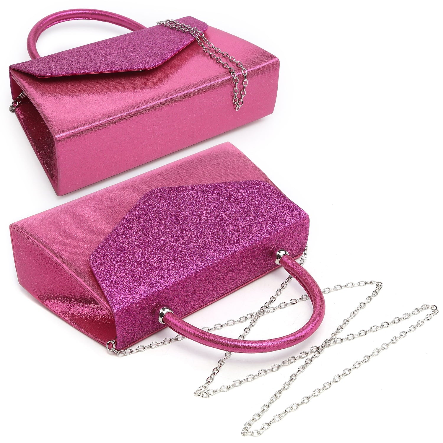 Elegant Frosted Glitter Evening Clutch - Perfect for Weddings, Parties, and Prom