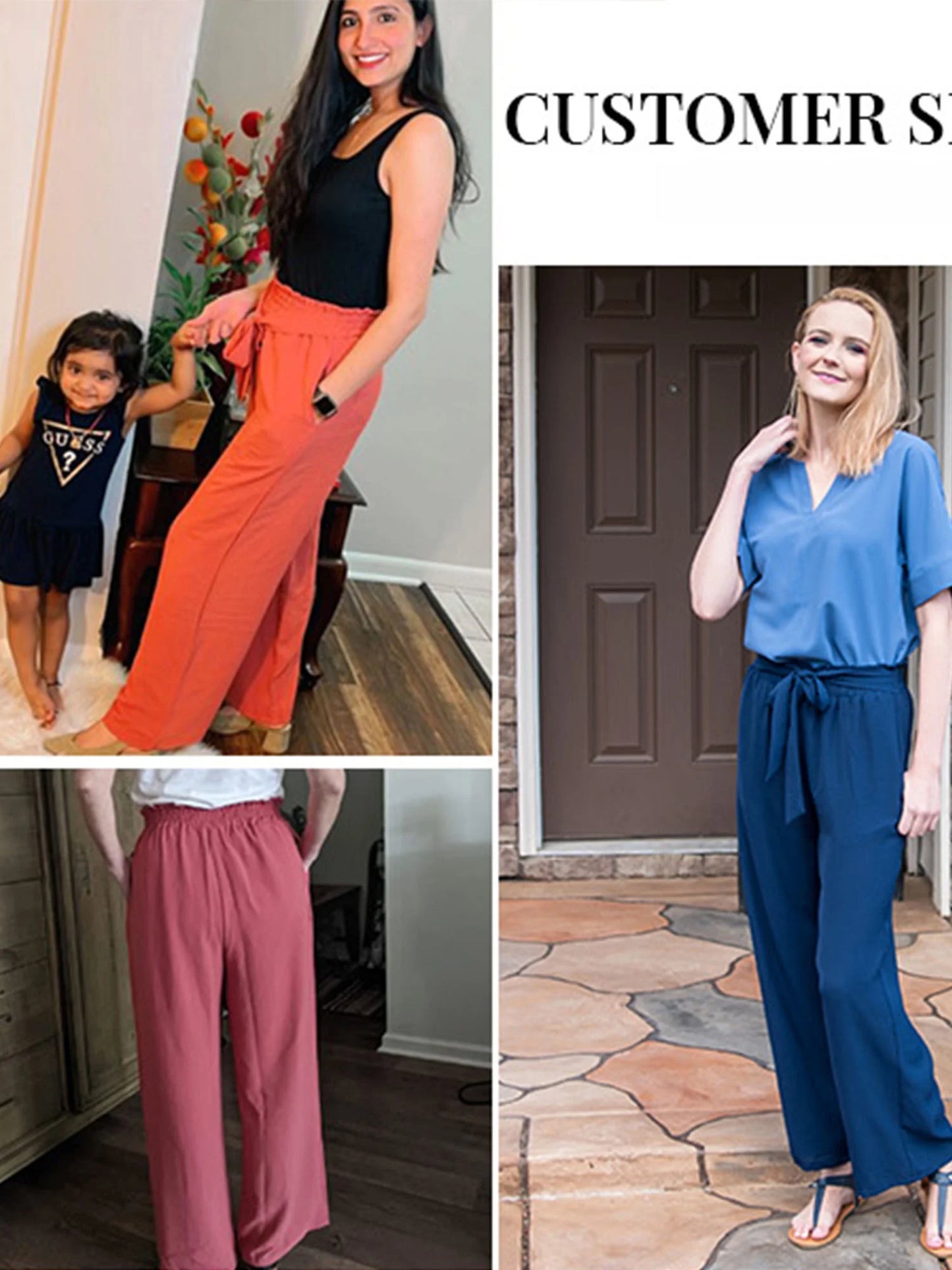 Women's High-Waisted Wide Leg Palazzo Pants for Business and Casual Wear