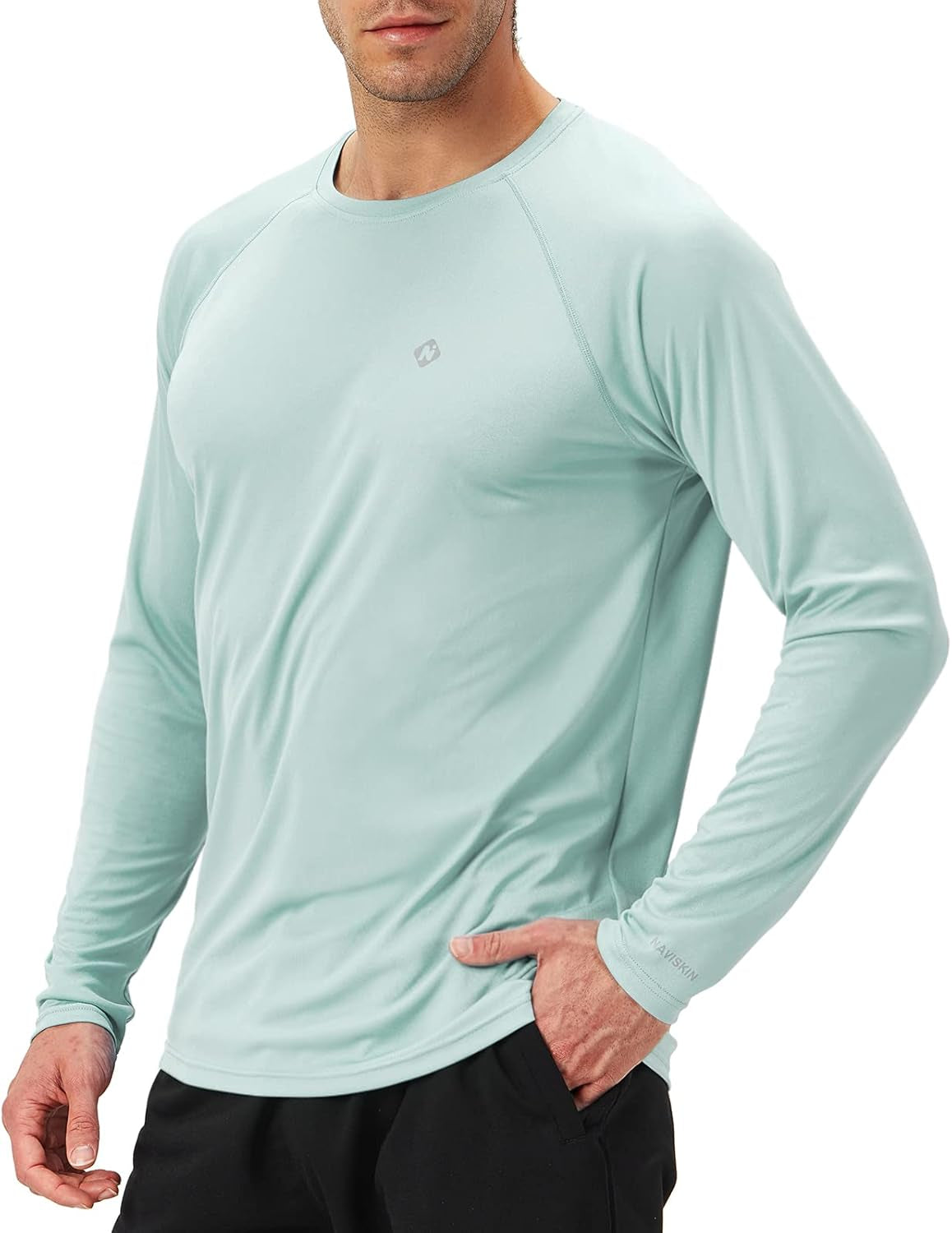 NAVISKIN Men's UPF 50+ Long Sleeve Rash Guard - Lightweight, Quick Dry Swim Shirt for Ultimate Sun Protection