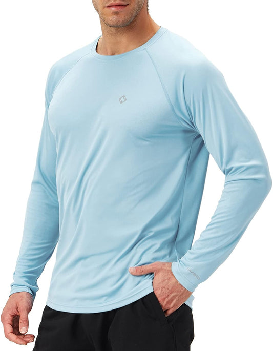 NAVISKIN Men's UPF 50+ Long Sleeve Rash Guard - Lightweight, Quick Dry Swim Shirt for Ultimate Sun Protection