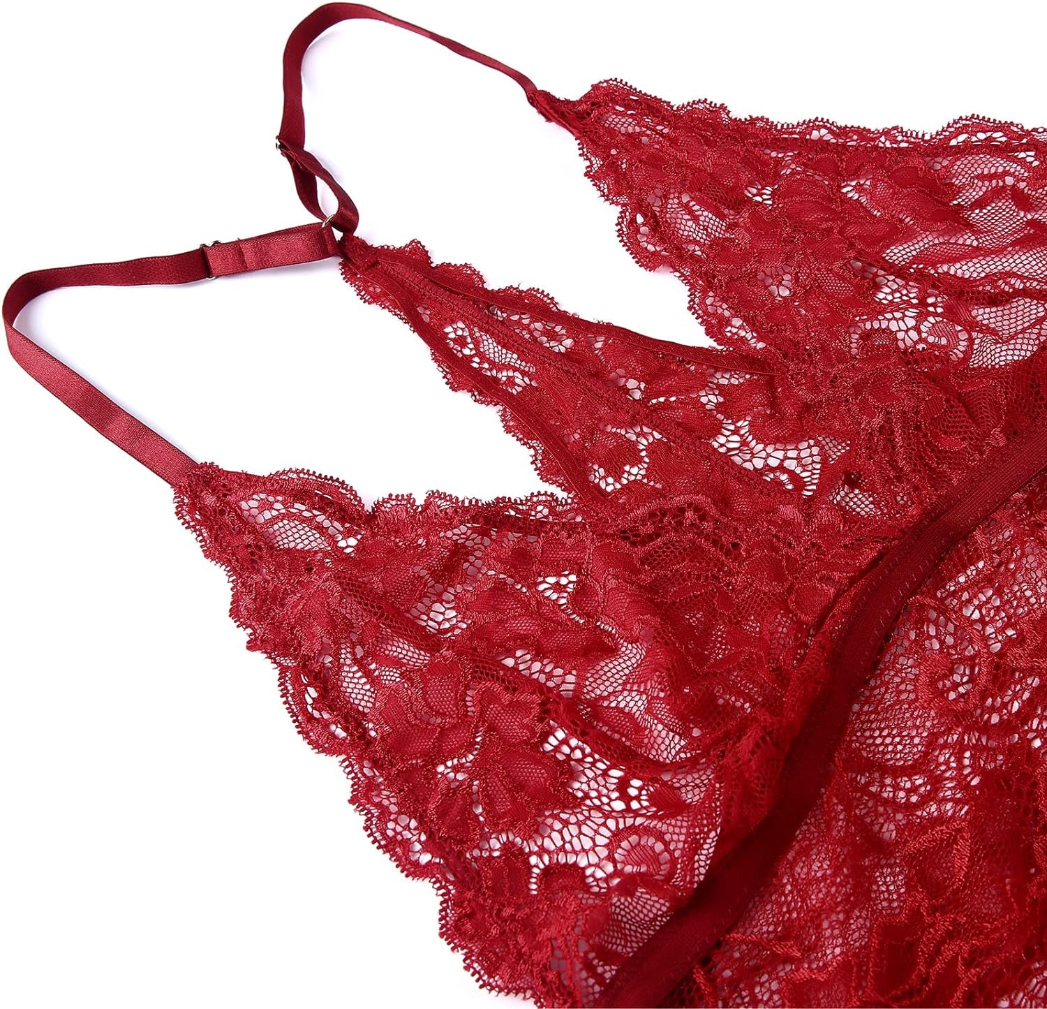 Gladiolus Women's Lace Chemise Sleepwear - Elegant Bodycon Teddy Dress Available in Sizes S-XXL