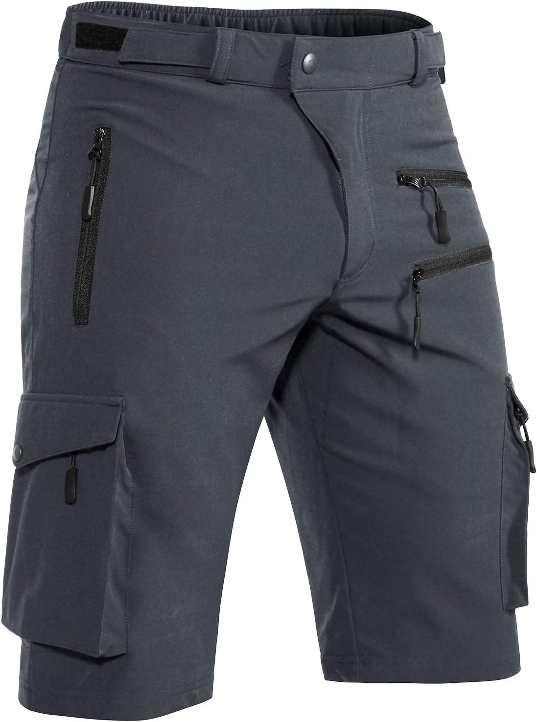 Men's Quick-Dry Stretch Mountain Bike Shorts with Zipper Pocket - Perfect for Cycling and Outdoor Adventures