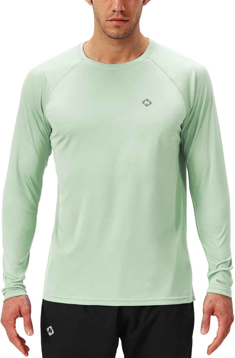 NAVISKIN Men's UPF 50+ Long Sleeve Rash Guard - Lightweight, Quick Dry Swim Shirt for Ultimate Sun Protection