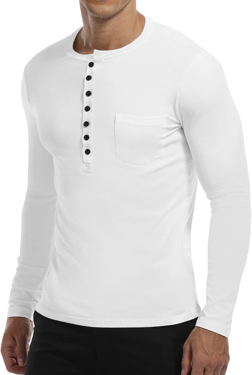 Men's Casual Slim Fit Henley T-Shirt - Perfect for Summer Style!