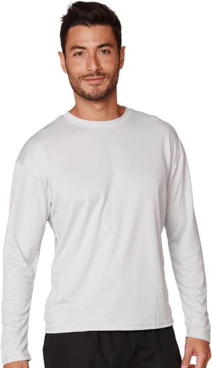 INGEAR Men's Long Sleeve Swim Shirts with UPF 50+ Sun Protection and Rash Guard Features