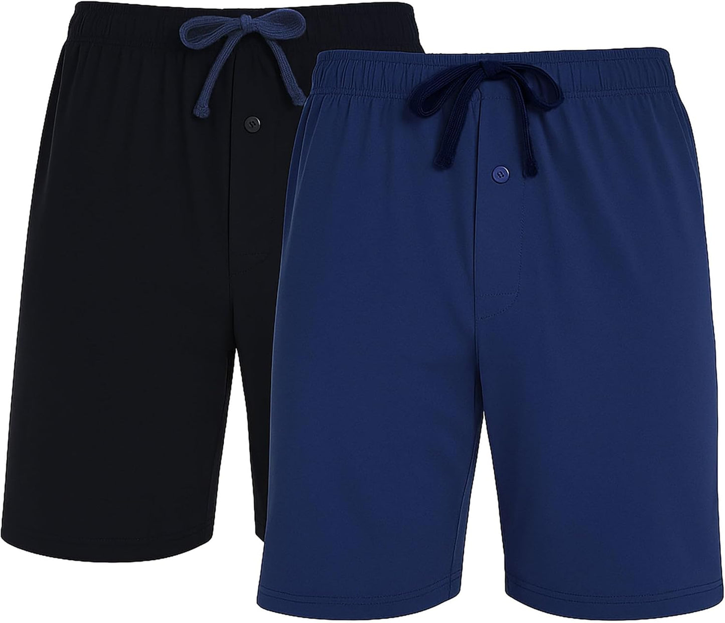 Hanes Men's 2-Pack Cotton Sleep Shorts - Comfortable & Breathable Loungewear with 7.5" Inseam