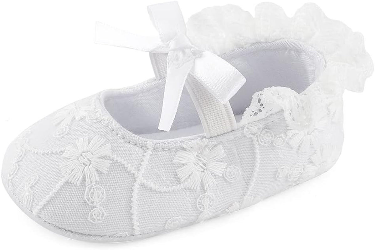 Adorable Baby Girls' Princess Bowknot Soft Sole Crib Sneakers