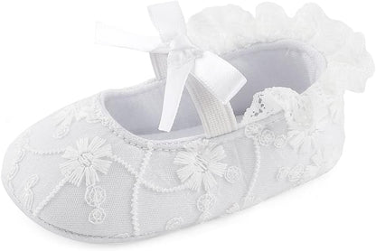 Adorable Baby Girls' Princess Bowknot Soft Sole Crib Sneakers