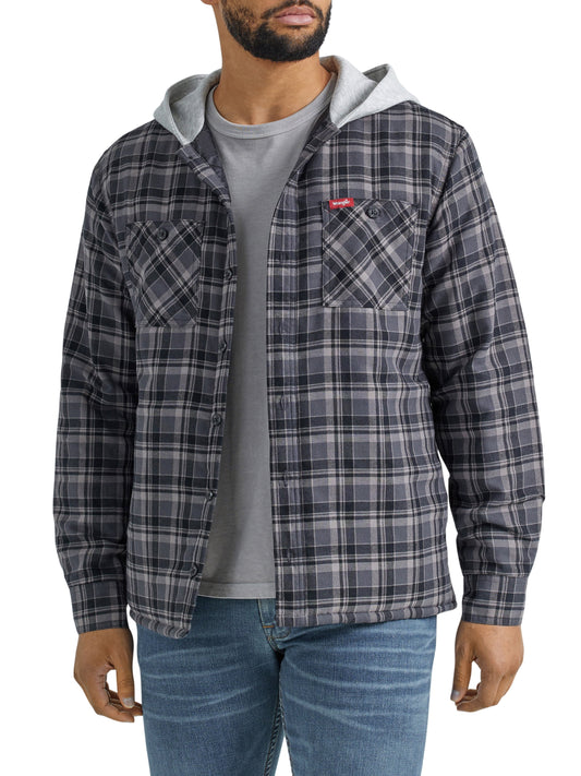 Men's and Big Men's Heavyweight Hooded Shirt Jacket, Available in Sizes S-5XL