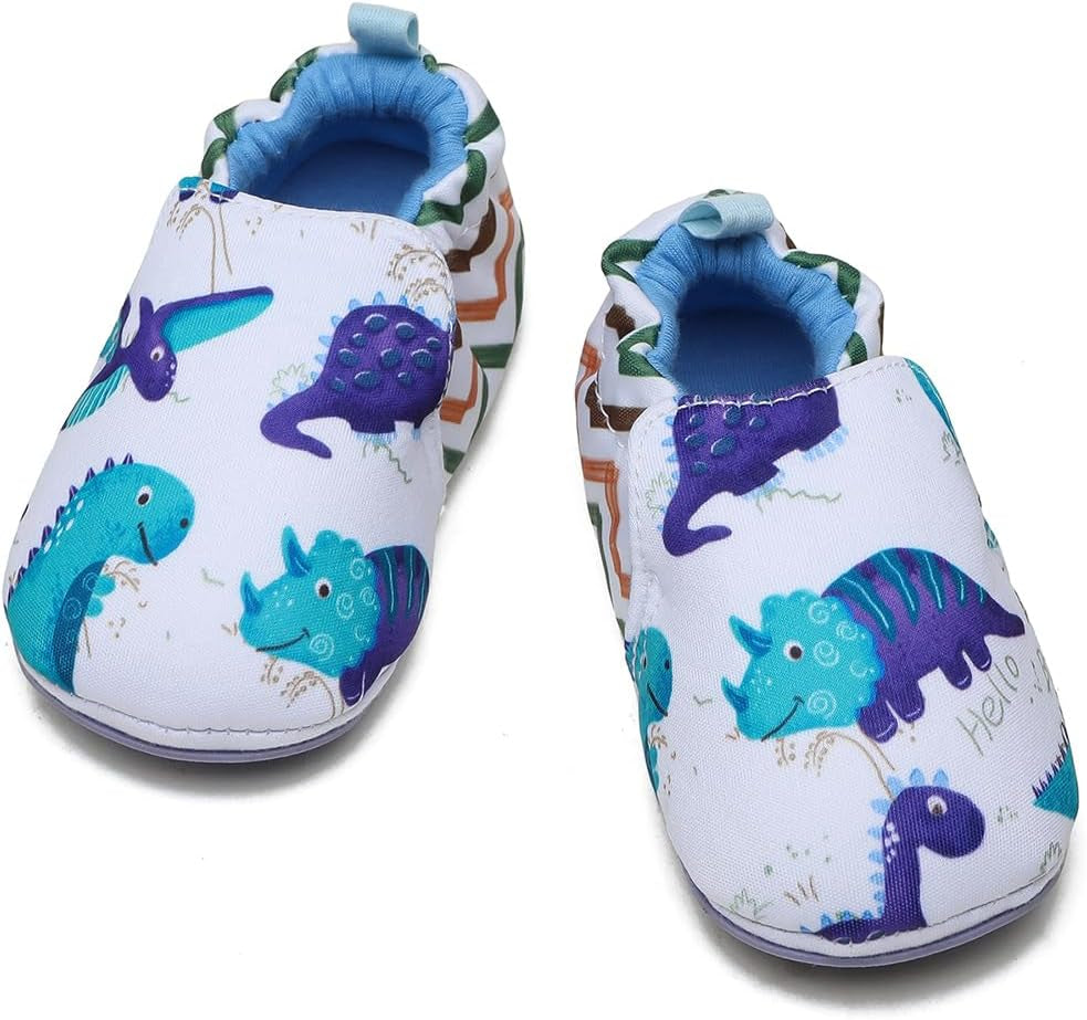 Timatego Non-Skid Infant Moccasins - Perfect First Walker House Shoes for Boys & Girls (6-24 Months)