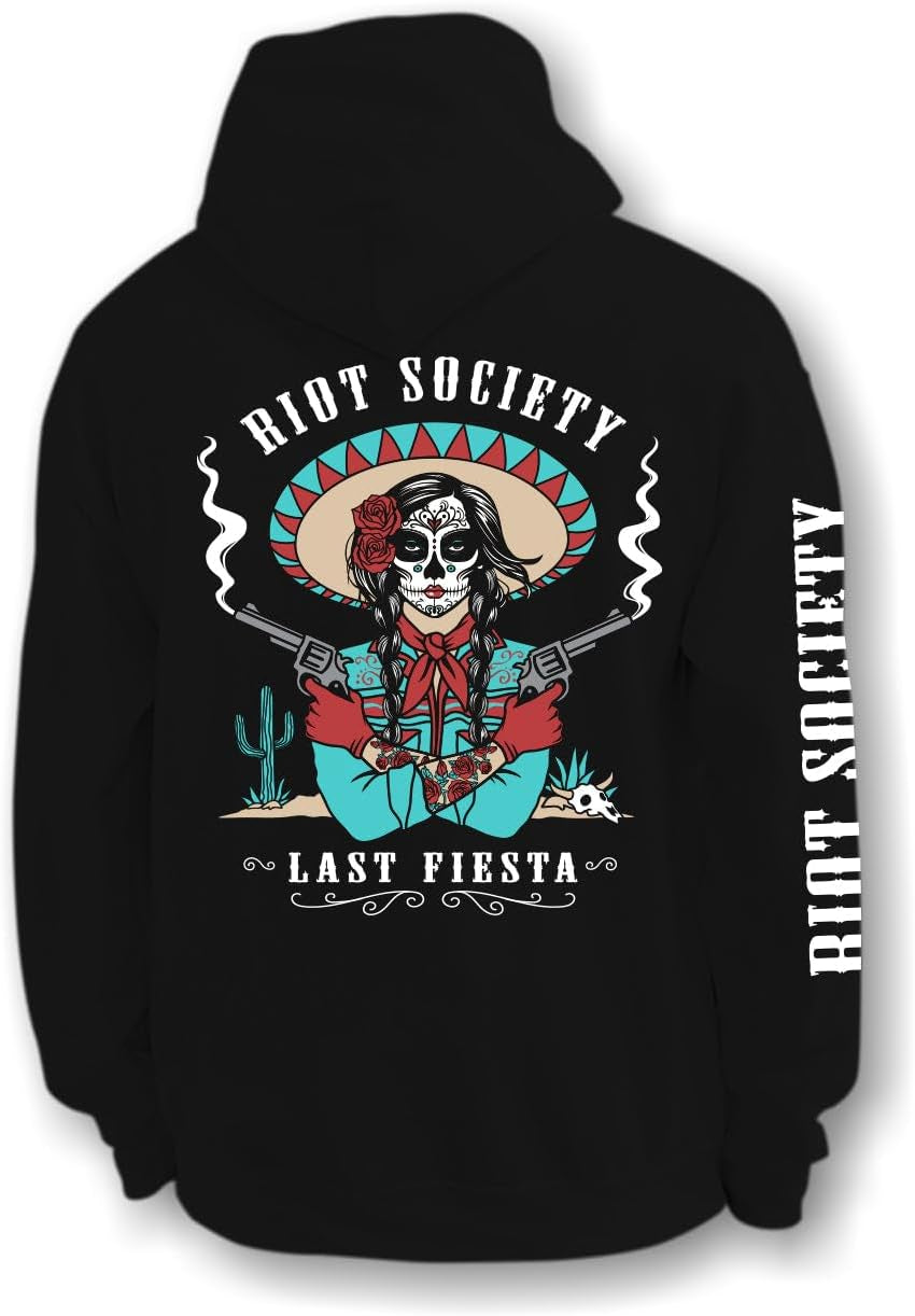 Riot Society Men's Graphic and Embroidered Hoodie