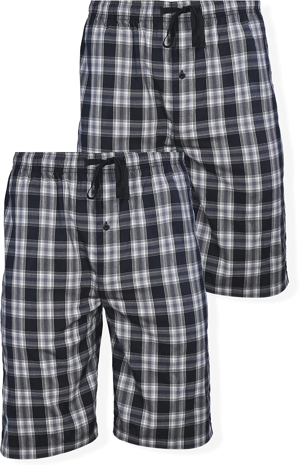 Hanes Men's 2-Pack Cotton Sleep Shorts - Comfortable & Breathable Loungewear with 7.5" Inseam