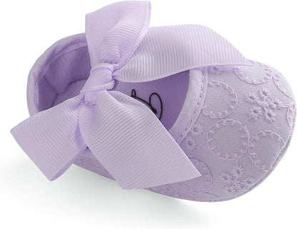 Adorable Baby Girls' Princess Bowknot Soft Sole Crib Sneakers